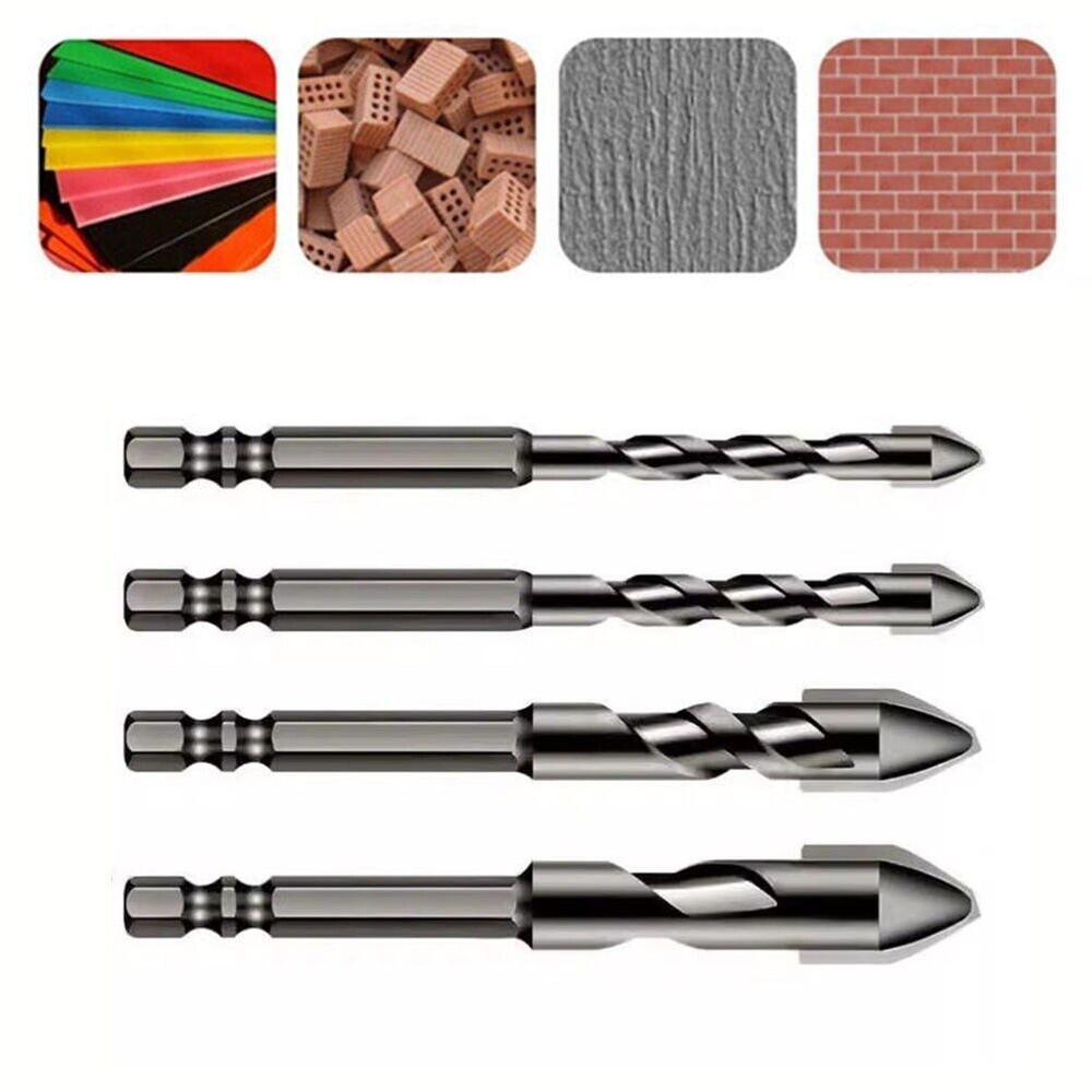 4pcs High-Strength Eccentric Twist Drill Bit, Oblique Head Eccentric Drill Bit