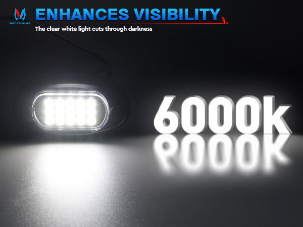 12 Pods Pure White LED Rock Lights, Waterproof Underglow Under Car Truck Lights