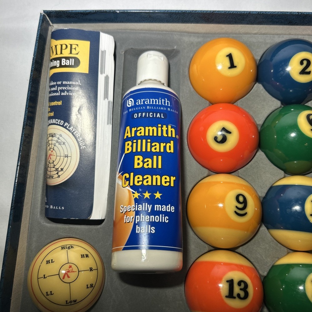 Belgian ARAMITH Pro-Cup Pool Billiard Ball Set Value Pack Open Box