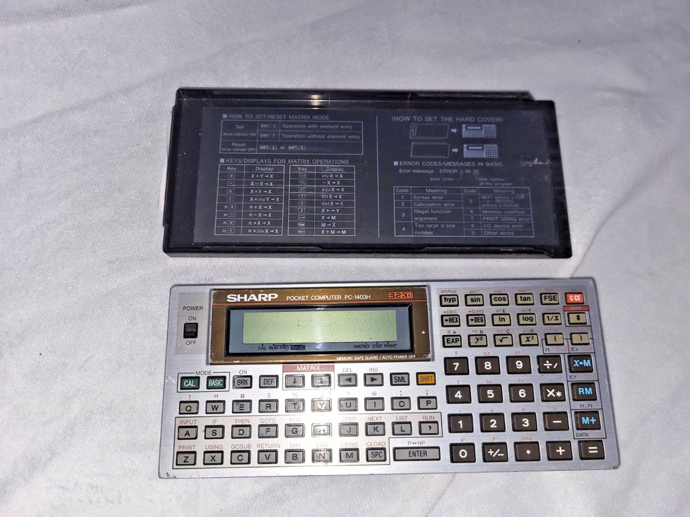 Sharp PC-1403H Pocket Computer Calculator 32KB