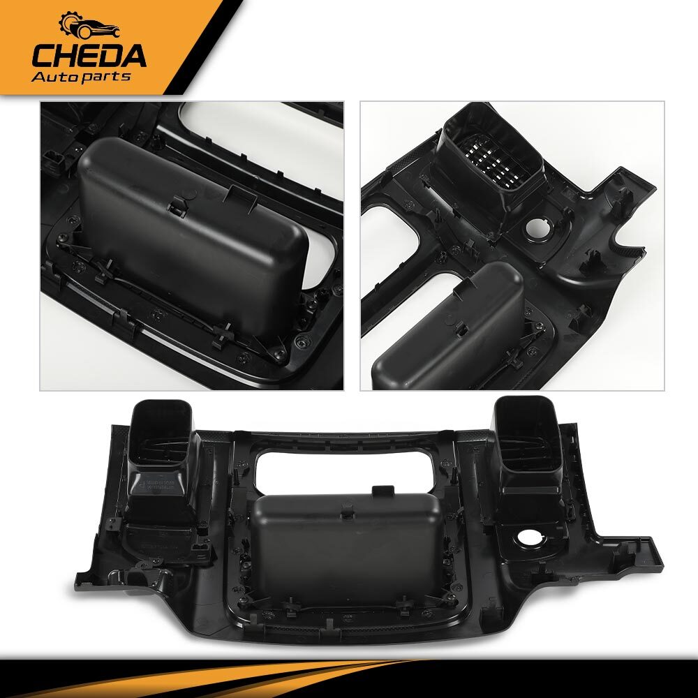 Fit For 02-05 Dodge Ram 1500 2500 Dash Radio Bezel Climate Trim Panel Vent Black