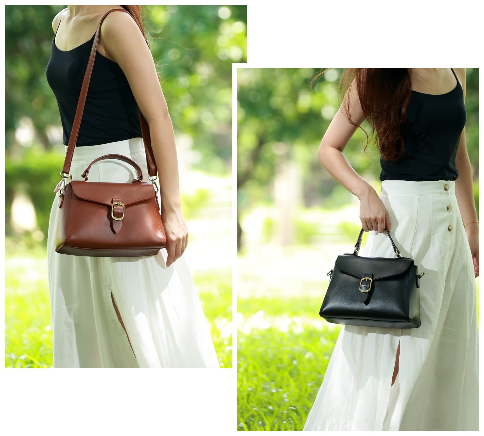 Vintage Vegan Leather Flap Top Handle Bag For Women Retro Satchel Casual Purs...