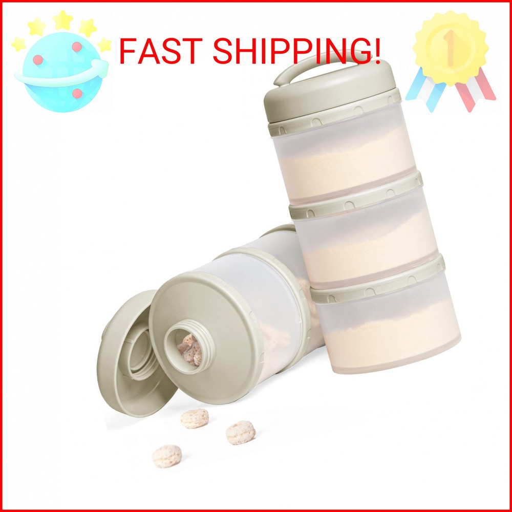 Termichy Stackable Formula Dispenser Portable Milk Powder Container, 2 Pack, War