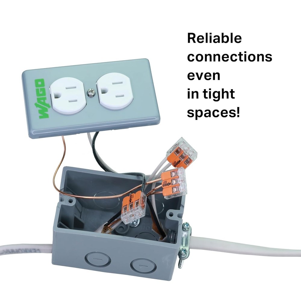 Lever-Nuts 3 Conductor Compact Connectors 50 PK