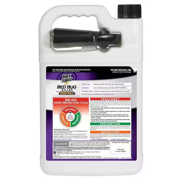 Bed Bug Killer With Egg Kill 1 Gallon, Ready-To-Use, Non-Staining Spray Control