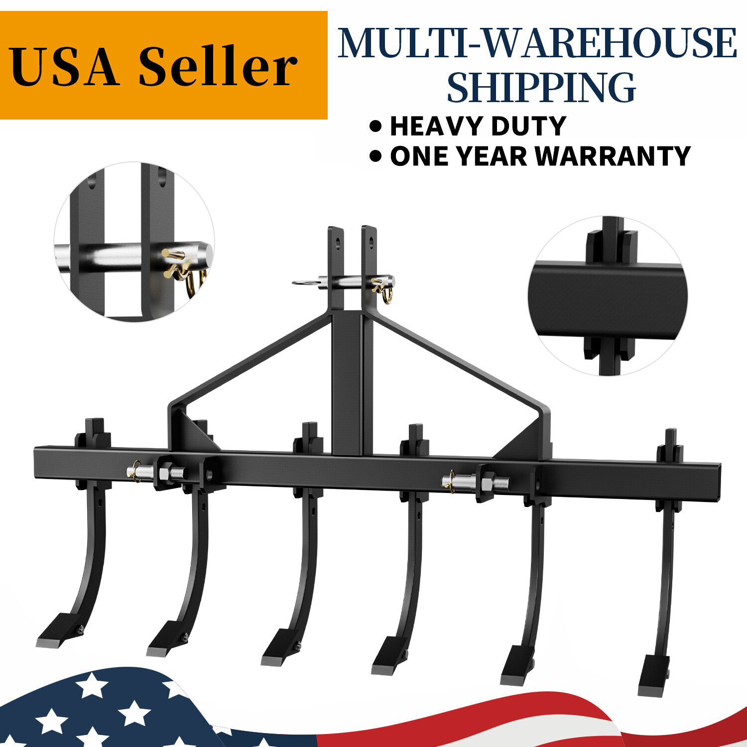 Chisel Plow Scarifier Detachable Cultivator and 6 Shank Design for CAT-0 & CAT-1