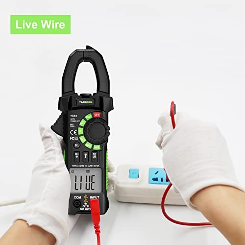 Digital Clamp Meter Multimeter Tester T-RMS 6000 Counts, Auto AC Current