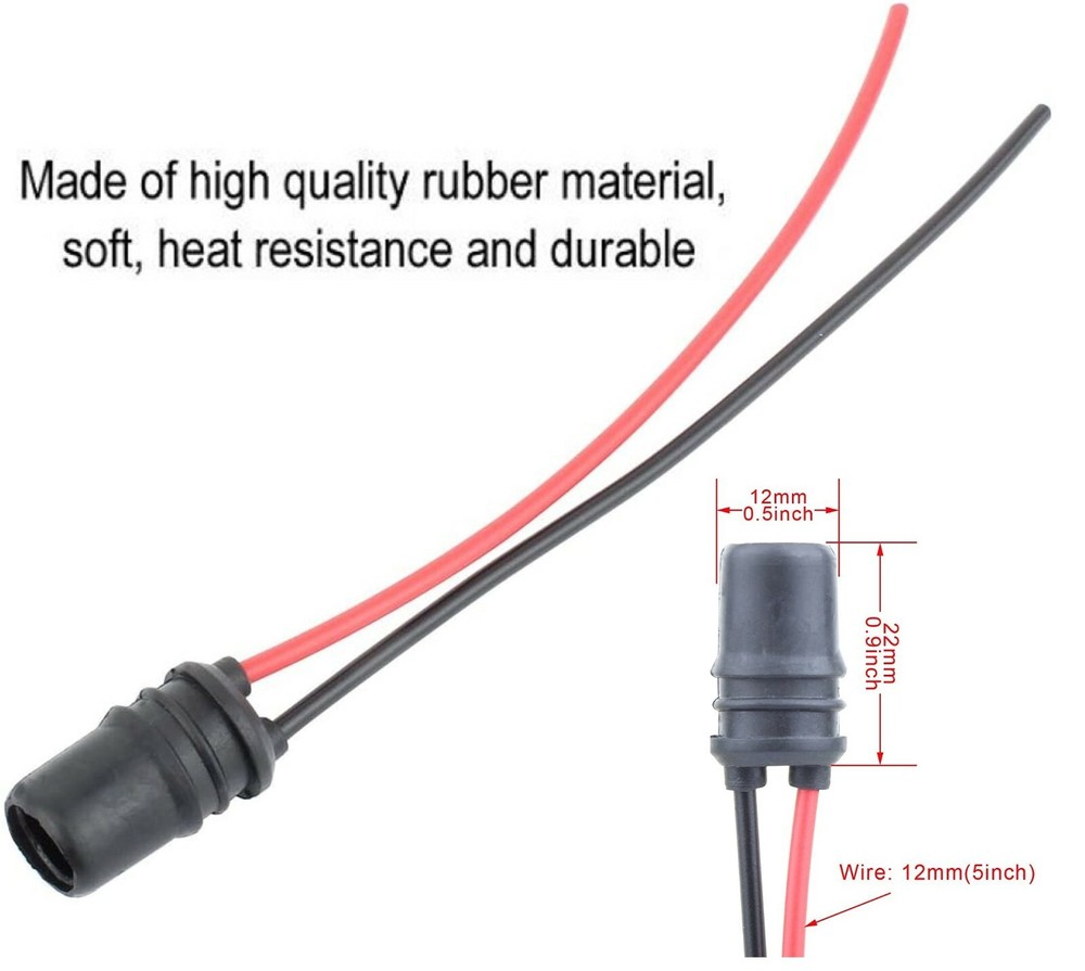 Universal Pigtail Wire Female Socket W5W Harness Front Side Marker Light Plug A