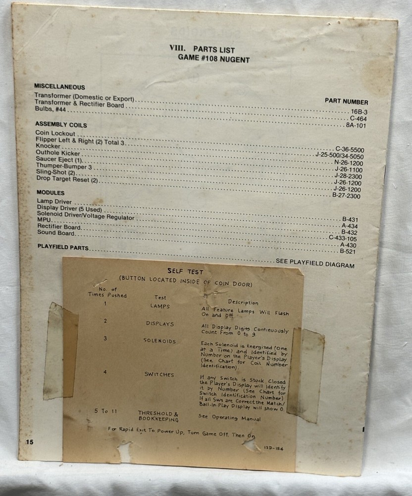 ORIGINAL-STERN-NUGENT-OWNERS MANUAL