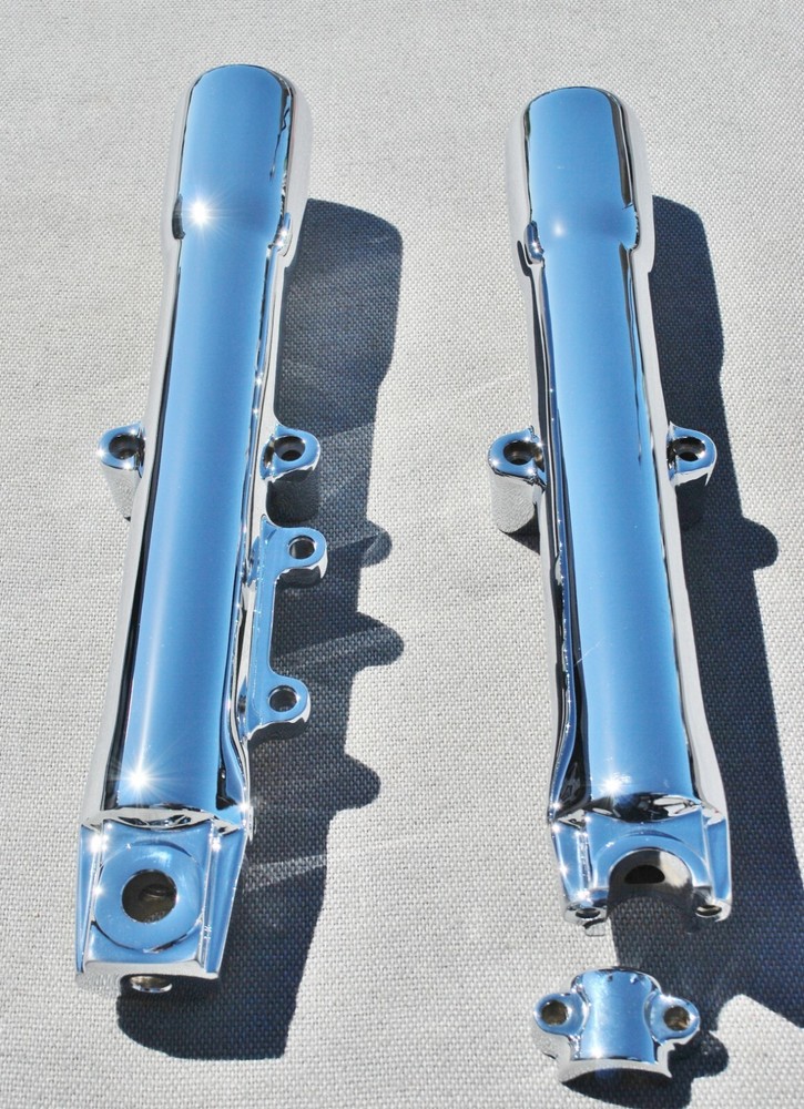 Harley Davidson Heritage FLSTC 2011-2017 Chrome Lower Slider Fork Legs Exchange