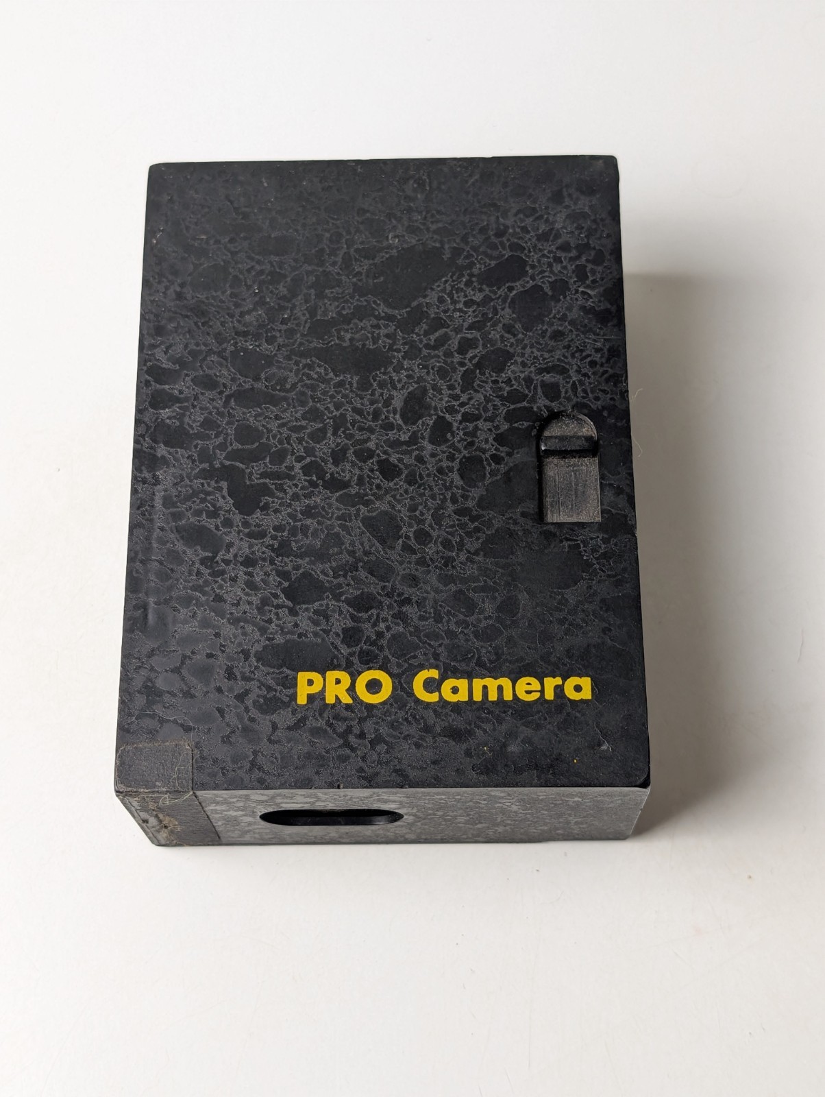 Vintage PRO Camera Black Marble Textured Box Camera Mid-Century Untested Prop