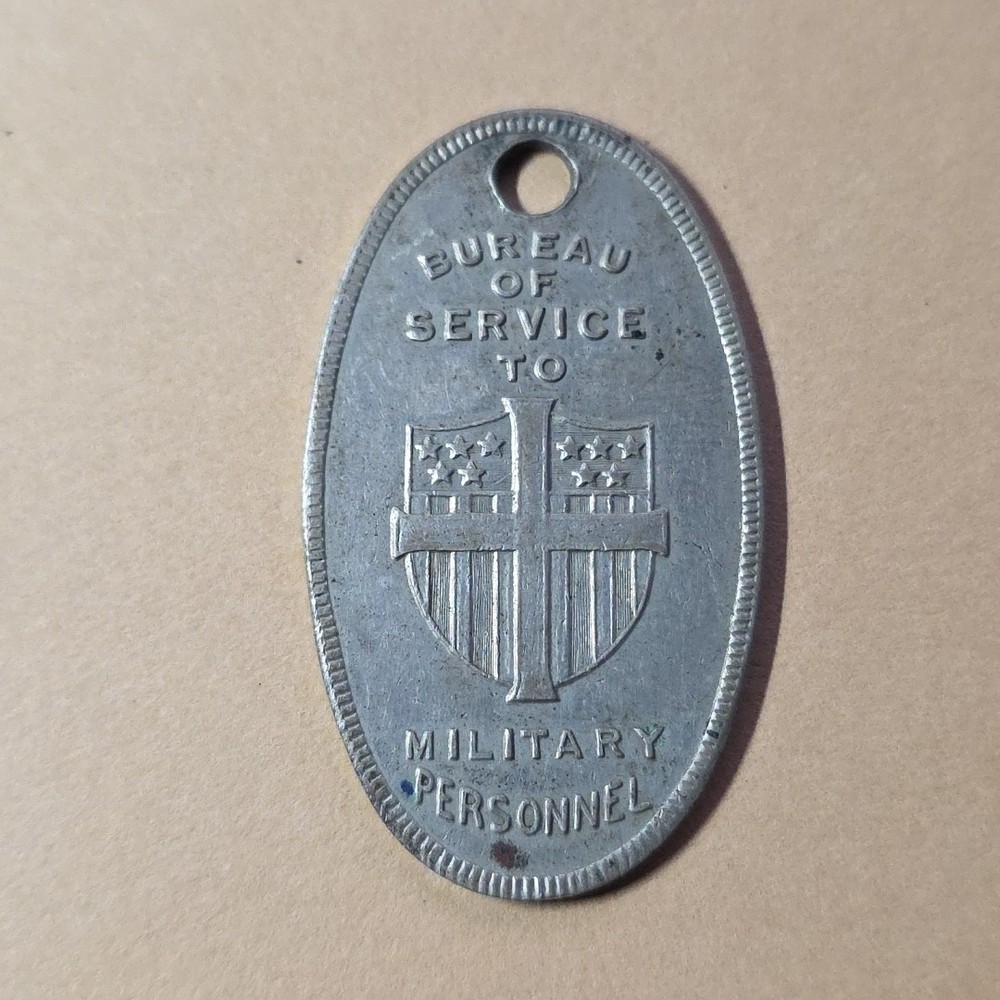 WW2 US Army Lutheran Chaplain Medal Pendant Dogtag World War 2 National Council