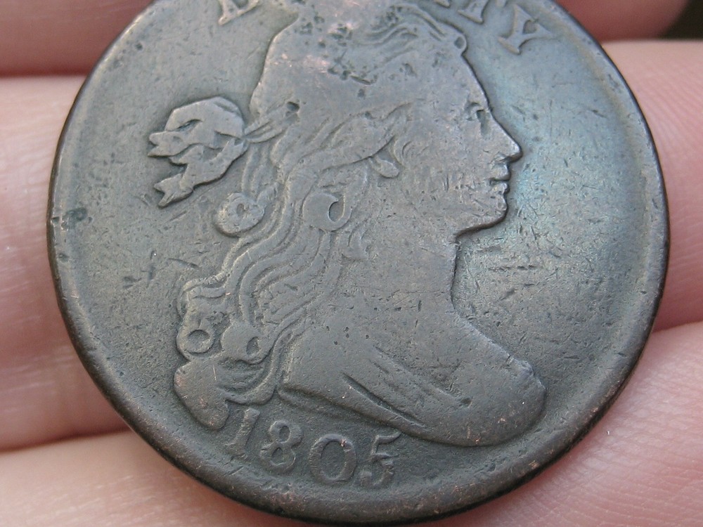 1805 Draped Bust Large Cent Penny- Fine/VF Details