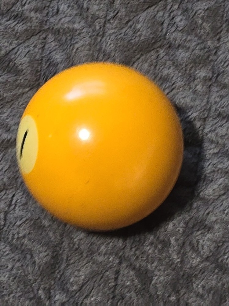 🎱Vintage Replacement Belgian(#1) Pool Ball~Billiards Solid Yellow Ball 2"