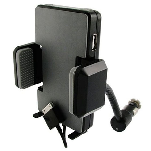 Car Charger 360° Mount Smartphone FM Transmitter Mount Holder W/ Remote Control