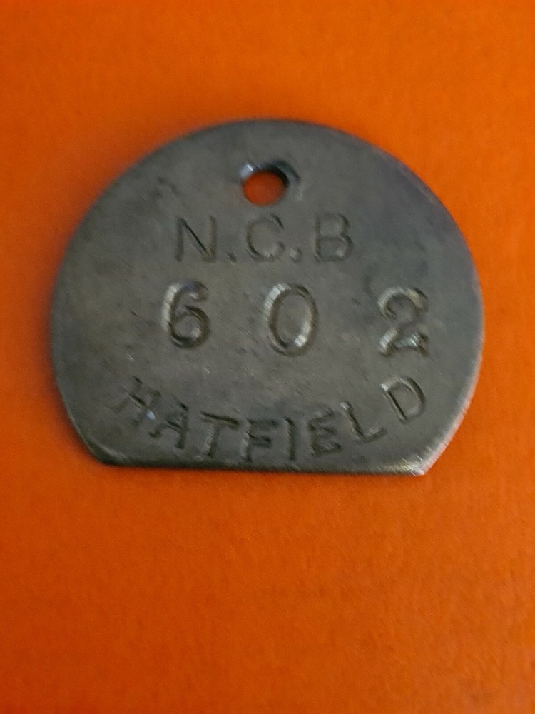 Hatfield 602  Colliery Pit Check-  Brass Memrobillia