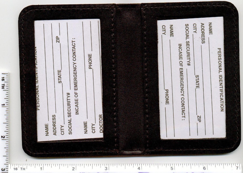 Dual ID Window Leather Wallet