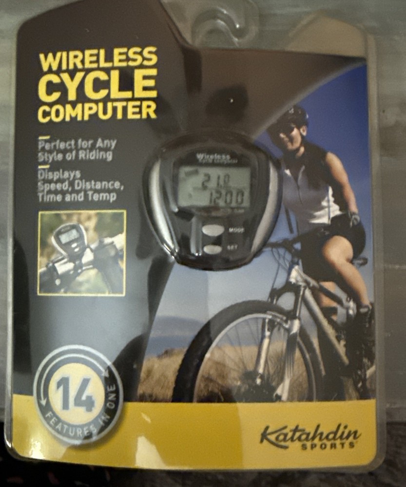 Katahdin Sports Digital Speedometer Wireless 14 Function Cycle Computer New
