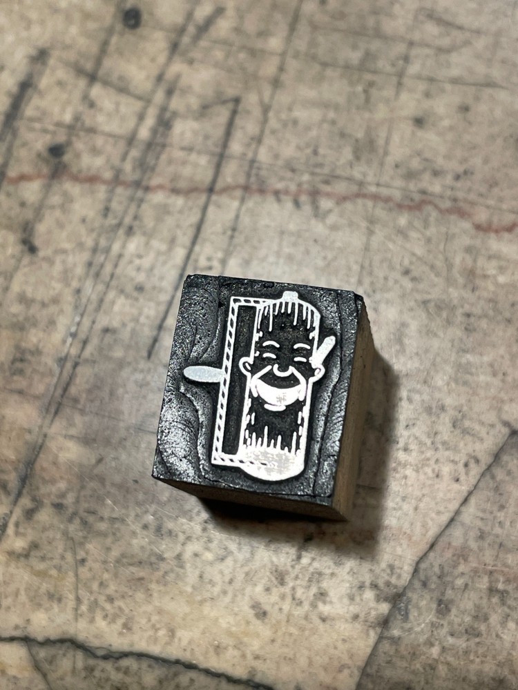Printing Letterpress Printers Block Small Printer's Roller With Face (2195)