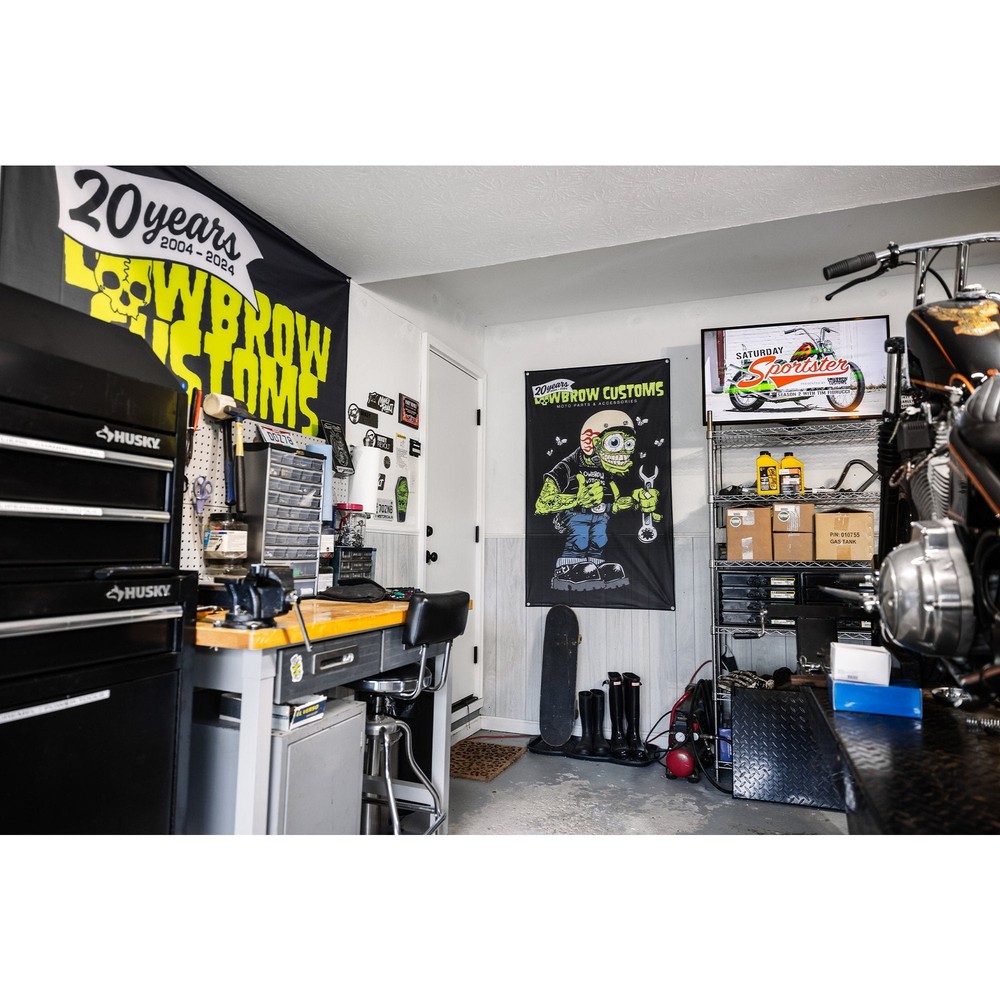 Lowbrow Customs Weirdo 20th Anniversary Flag