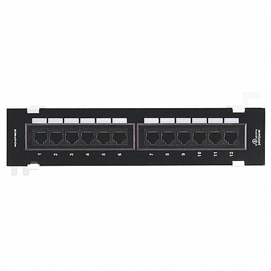 Monoprice 12-port Vertical Cat5e Mini Patch Panel, 110 Type (568A/B Compatible)
