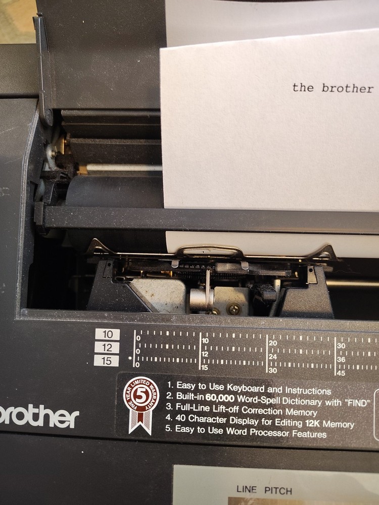 Brother AX-26 Electronic Typewriter Word-Spell Processing Tested & Working