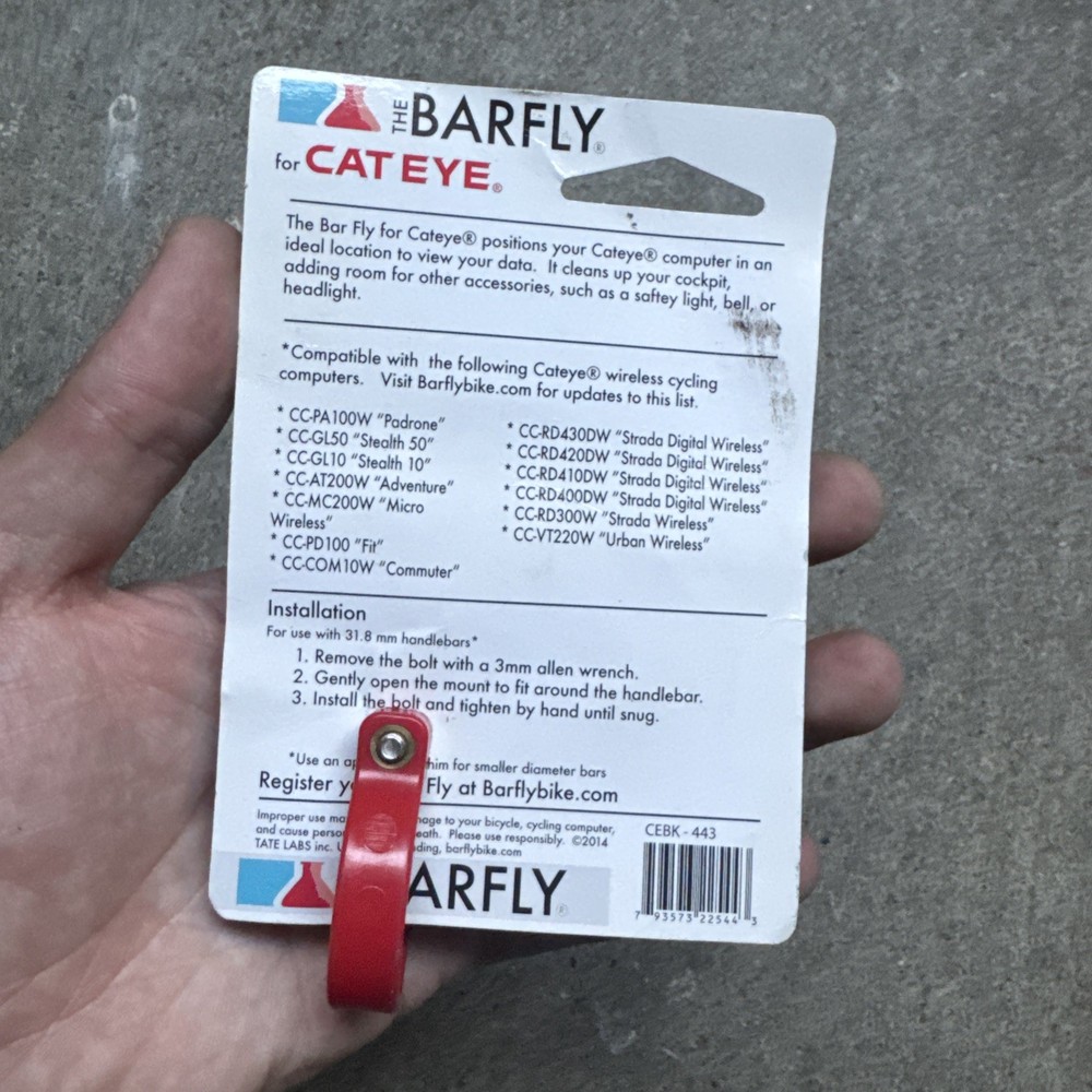 BarFly Cateye Computer Bicycle Handlebar Mount fits Wireless Cateye Computers