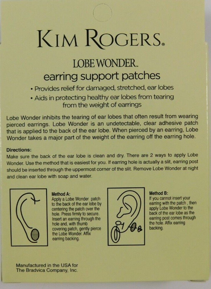 LOBE WONDER Earring Support Patches 60 Lobe Wonder Patches FREE SHIPPING