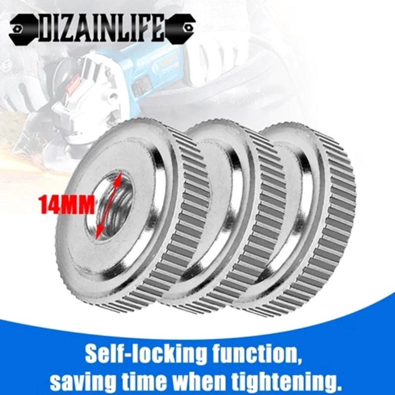 1pc / 3 Pcs Flange Nut Set Tools M14 Angle Grinder Inner Thread Outer Set