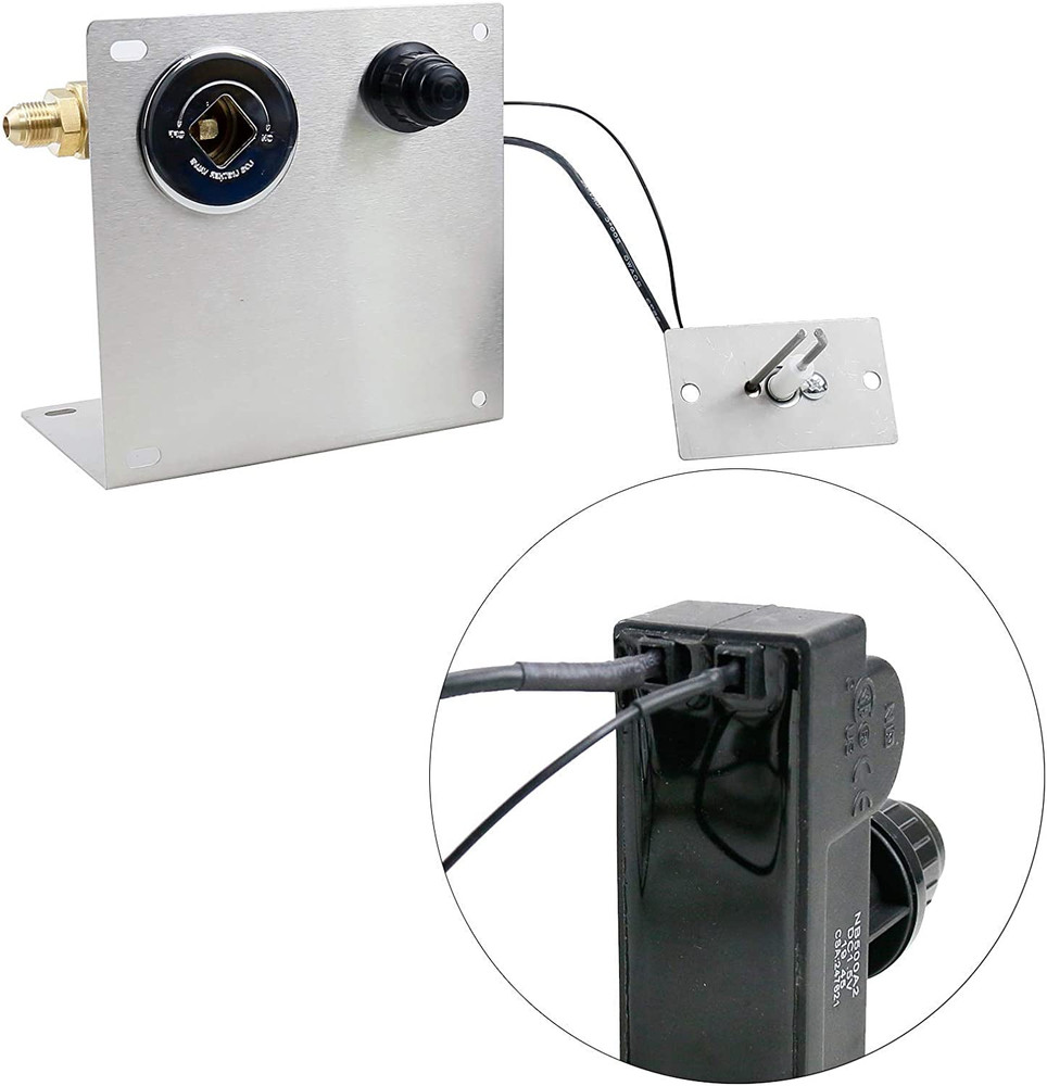 Fire Pit Igniter, Push Button Ignition Kit with 2 Outlets and Ground Wire Burner