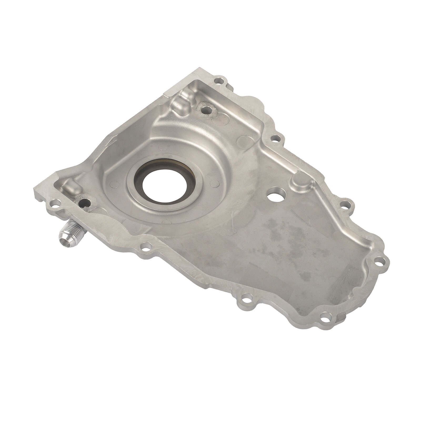 For LS Gen 4 Front Engine Timing Chain Cover w/10AN Twin Turbo Oil Drain Fitting