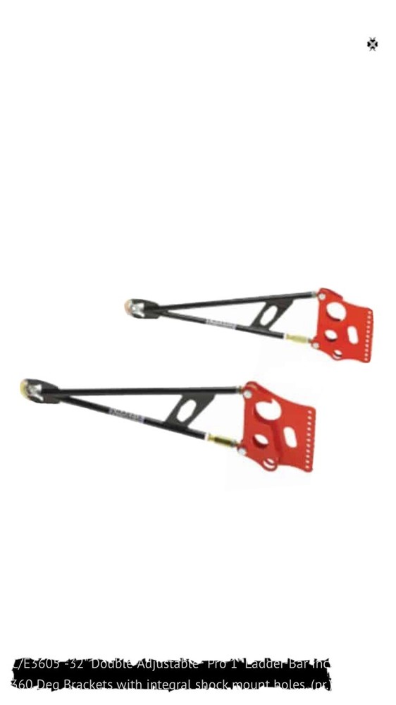 Chassis Engineering 32" Ladder Bar Kit w/shock Mounts