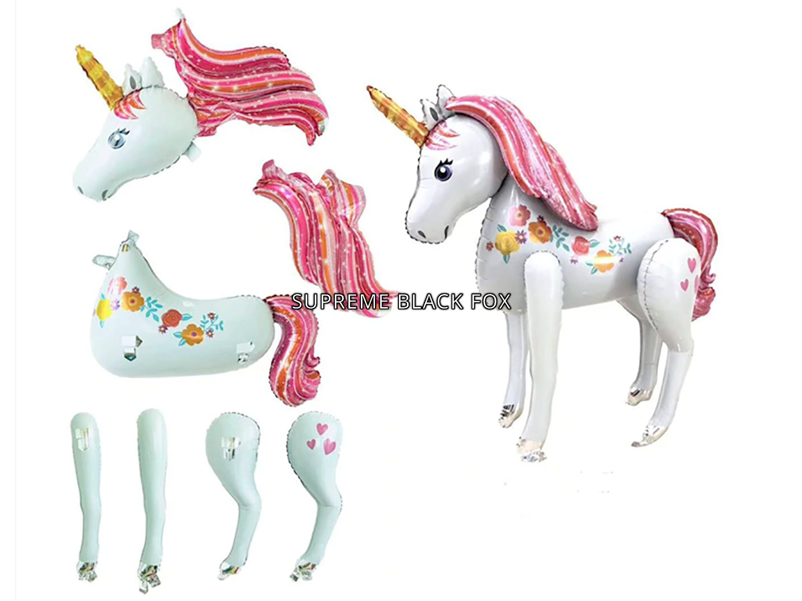 46" Tall Unicorn Airwalker Jumbo Giant Foil Balloon Birthday Wedding Party Decor