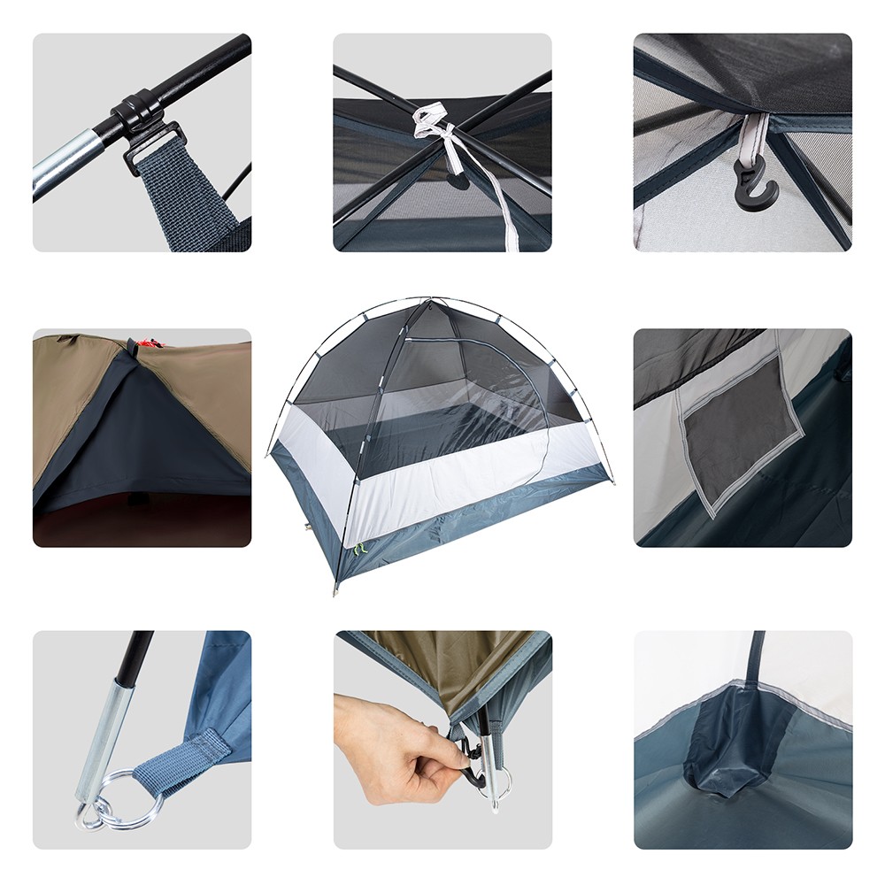 2 3 Man Person Camping Tent Portable Outdoor Hiking Tent Easy Setup 4-Season