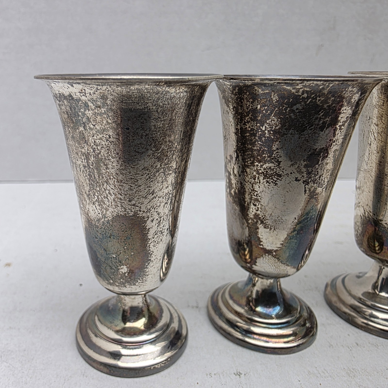 Vintage Frank M. Whiting Sterling Silver Cordial Glasses Set of 6 Shot Cups 100g