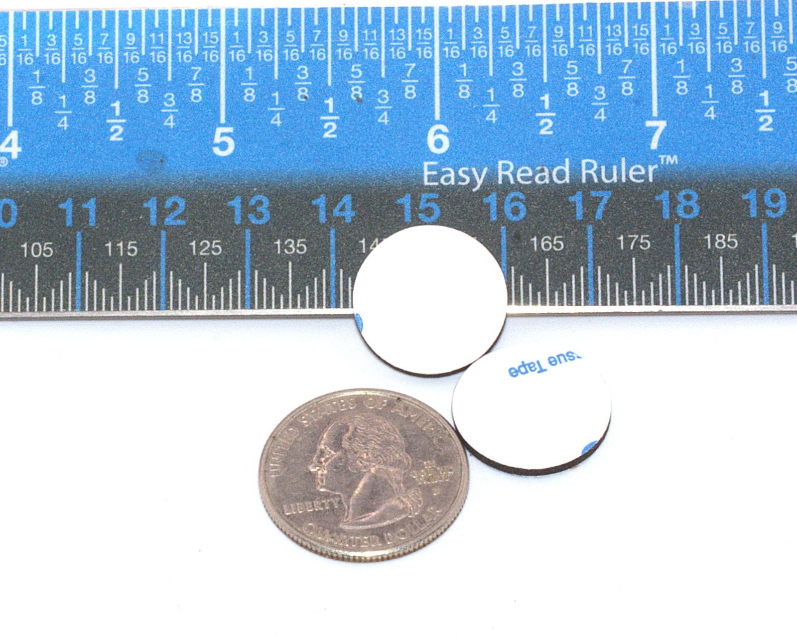 3/4 Inch Double Sided Adhesive Rubber Bumper Pads 1/16 Thick Mounting Dots