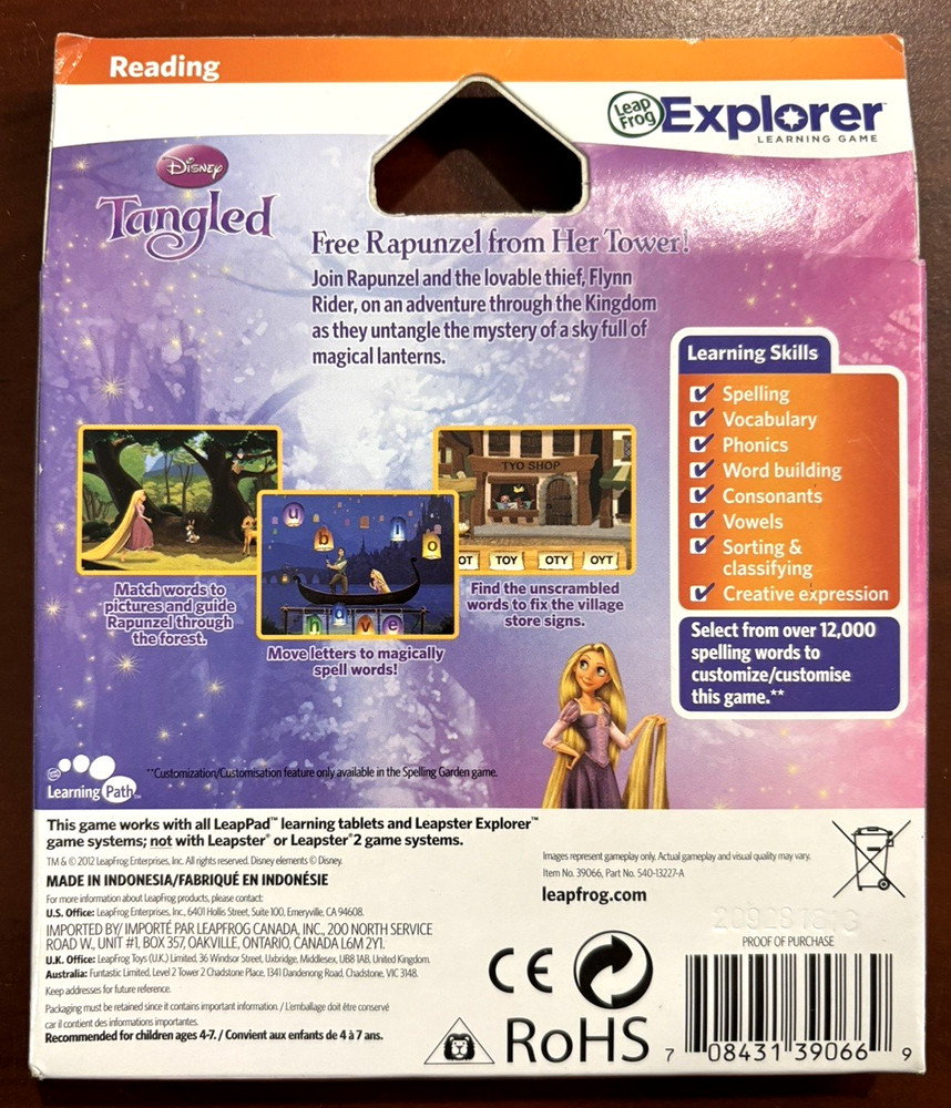 LeapFrog LeapPad Explorer Learning Sys: Tangled - Reading, Leappad 1 2 3 GS NIB