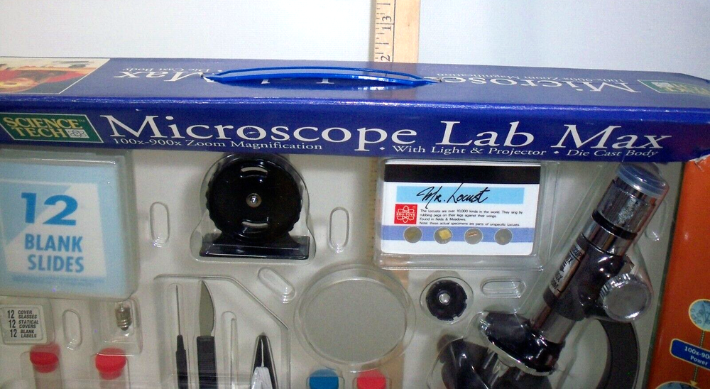 Science Tech Microscope Lab Max with Light and Projector, Kids Activity, New!