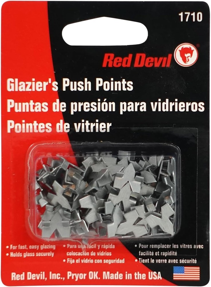 Red Devil 1710 Glazing Push Points - 55 Pack for Easy Installation