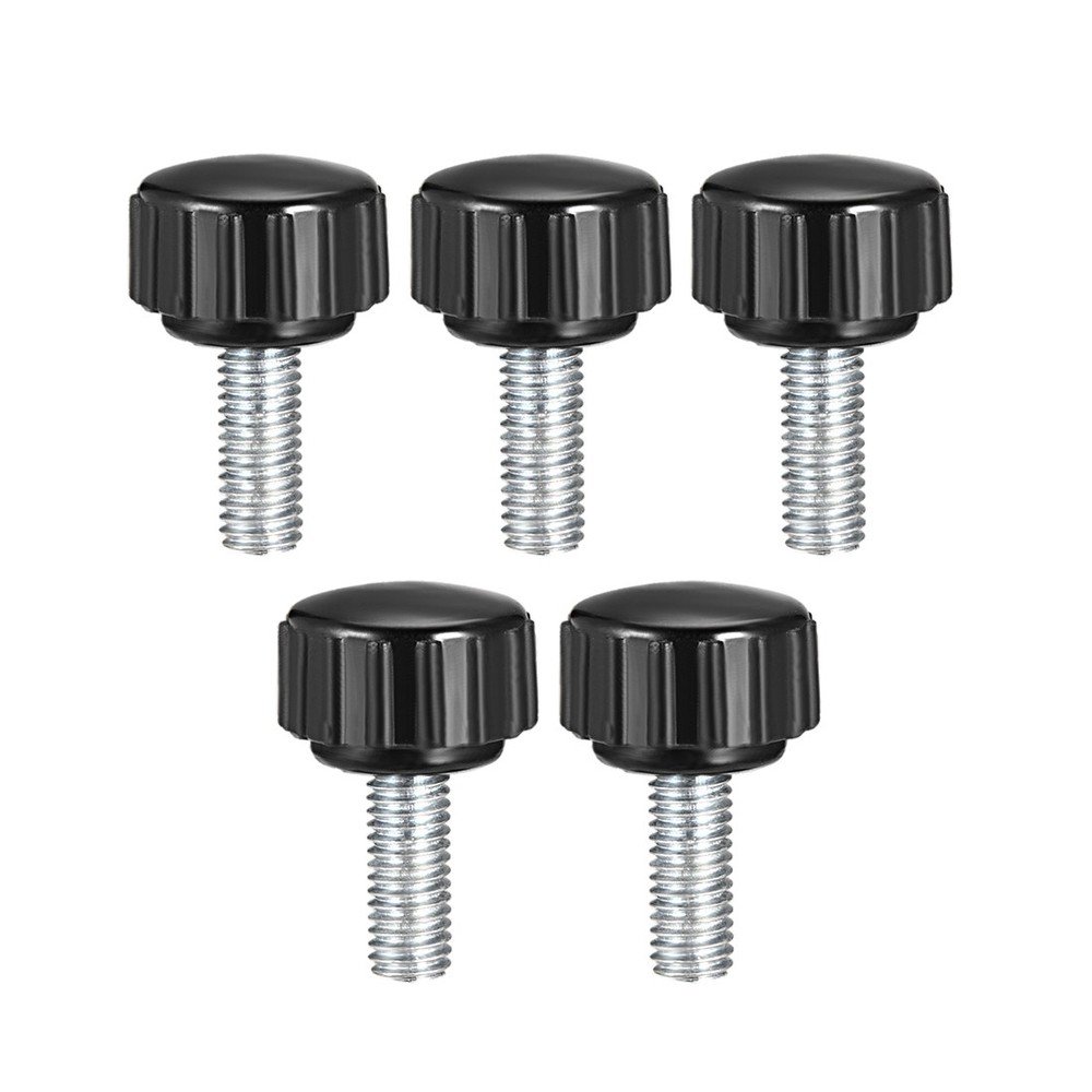 M5 x 15mm Male Thread Knurled Locking Knobs 5pcs