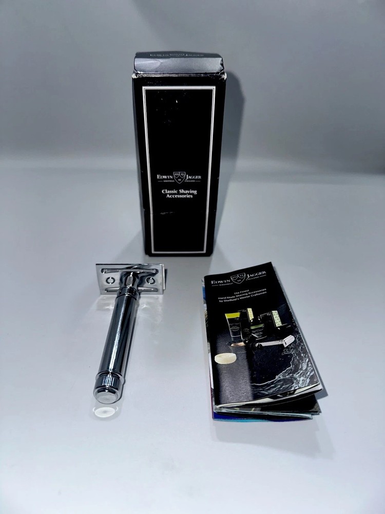 Edwin Jagger DE89BL Chrome Reusable Classic Double Edge Safety Razor for Men