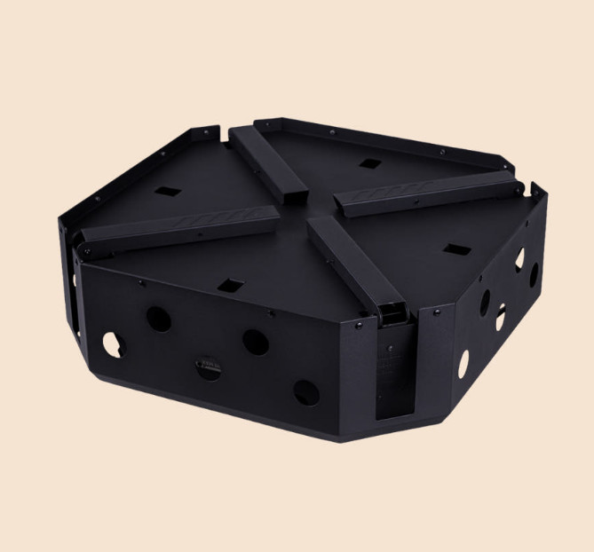 CARGO Container Fire Pit Max Camping Double Combustion Portable Black Color