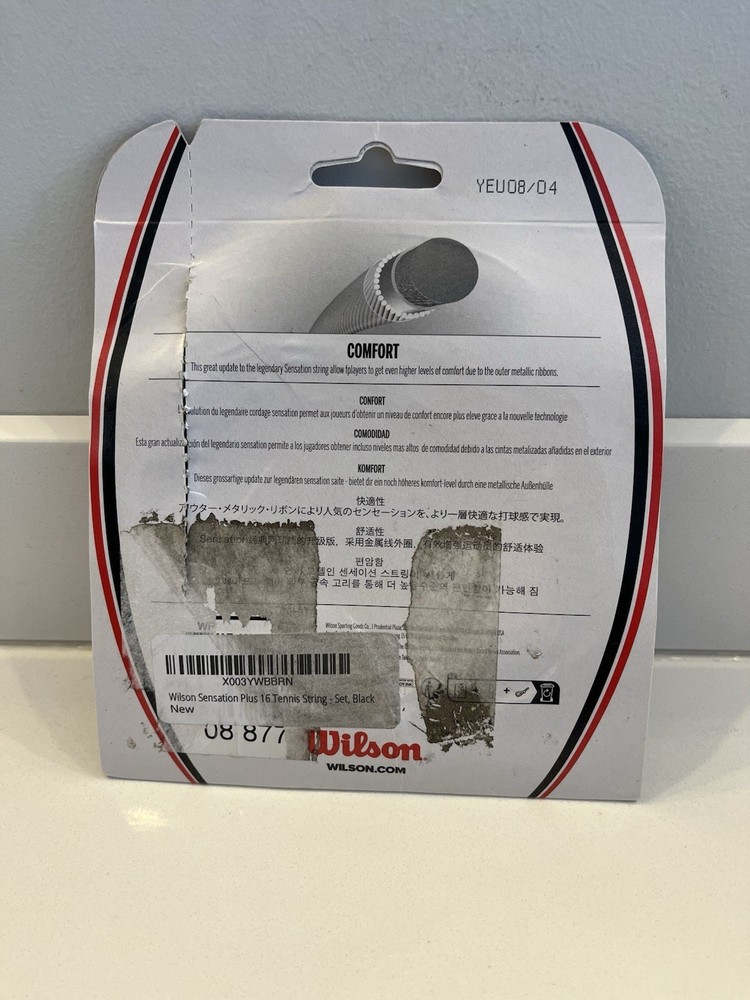 Wilson Size 16 Black Tennis String