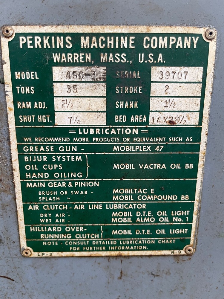 Perkins 450-B Punch press