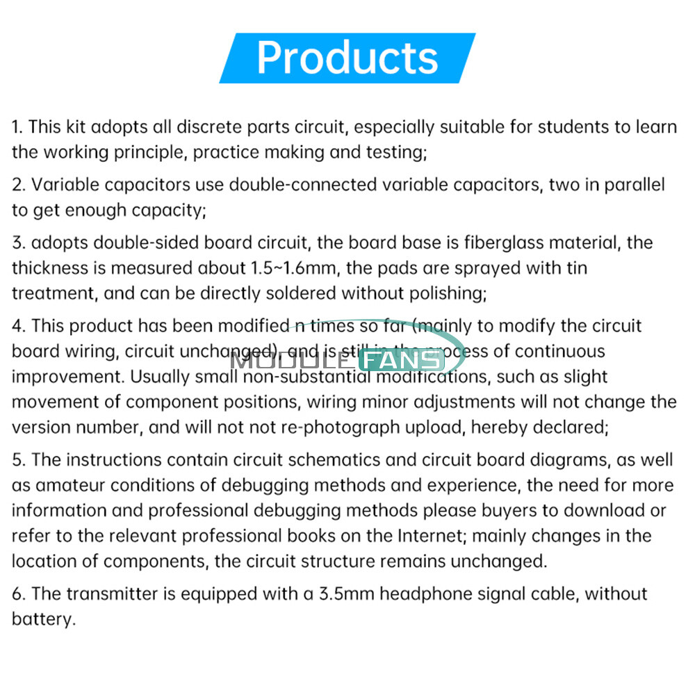 525~1605kHz Medium Wave AM Radio Transmitter DIY Circuit Board Radio Module 6V