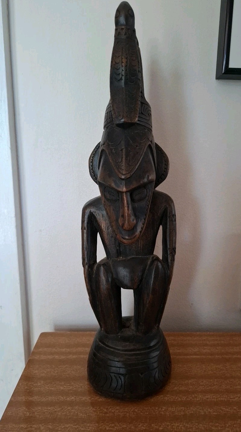 Tiki Papua New Guinea Carved Wooden Figure Oceanic Art