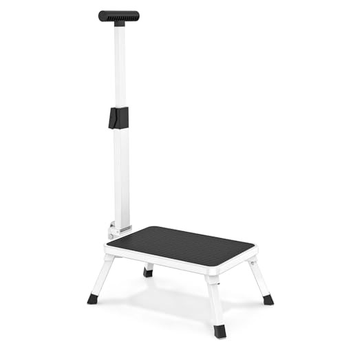 Step Stools for Adults, Foldable Step Stool with Handle for Elderly foldable