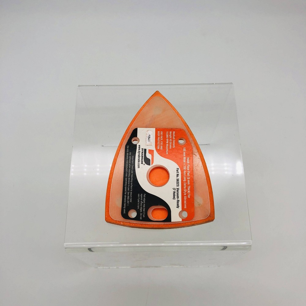 Dynabrade 56323 Backing Pad Triangular Hook Face 9mm Thick 100mm W x 150mm L