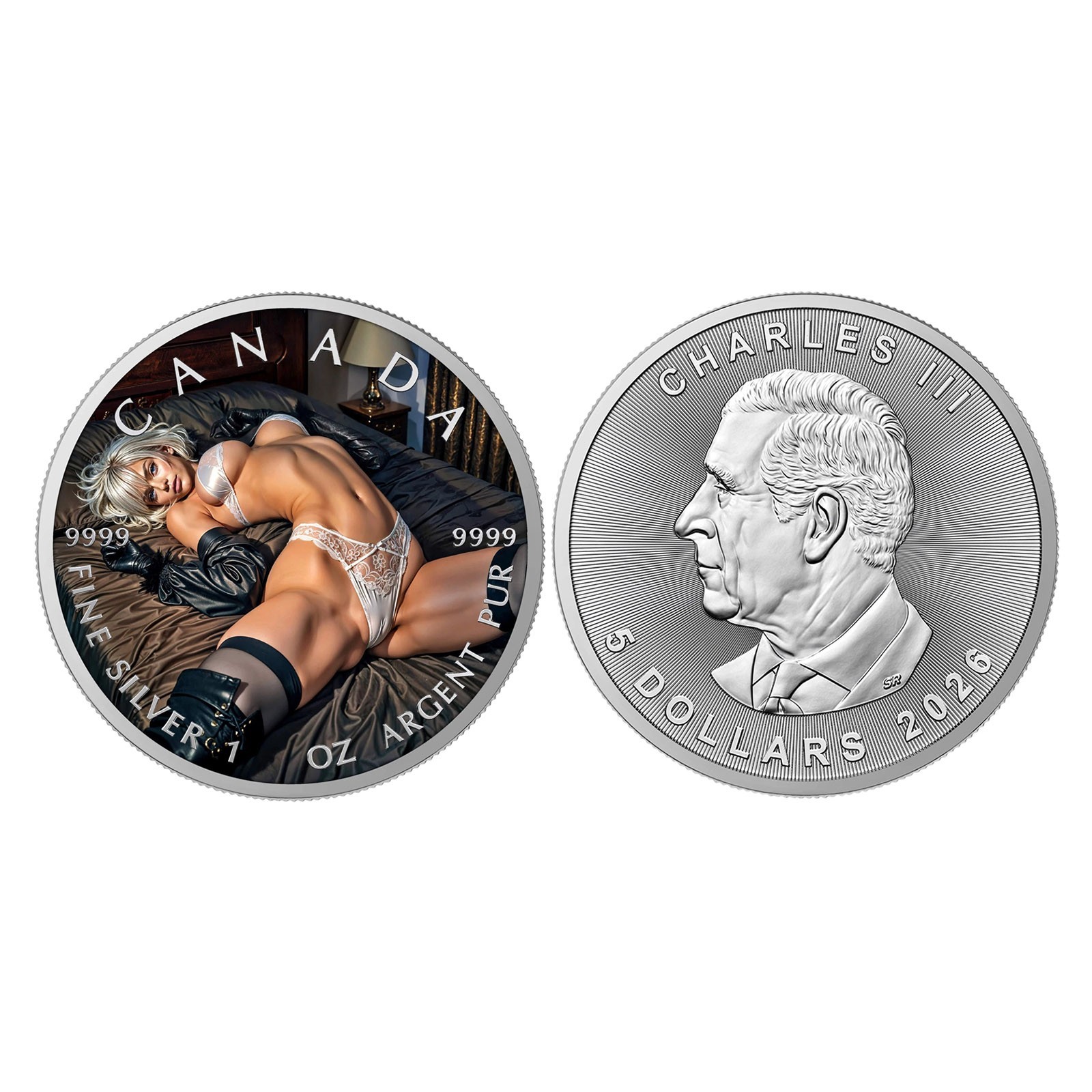 Canada 2026 Waiting Much ℕ𝕒𝕦𝕘𝕙𝕪𝕊𝕖𝕪𝕋𝕖Girl Silver-plated coins
