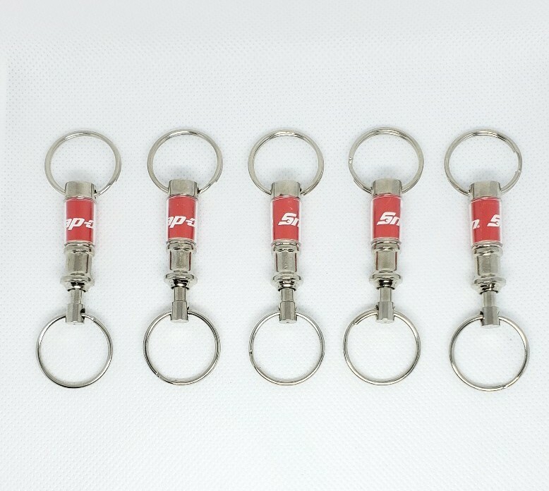5Pcs Snap on tools Keychains Pull apart Key Chain pullapart Rings both ends NEW!